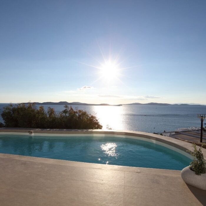 Mykonos Luxury villa with sunset
